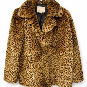 a new day Animal Print Teddy Jacket